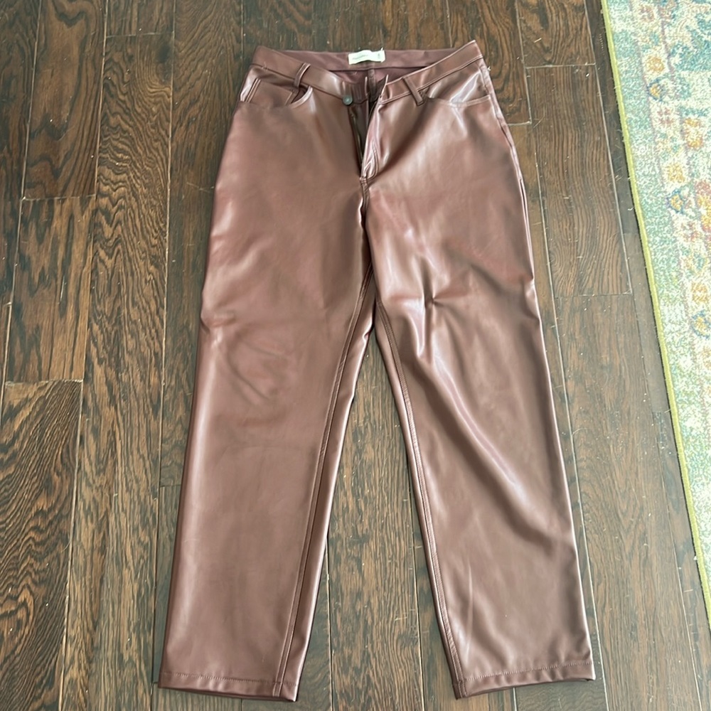 Brownfaux leather Abercrombie and fitch pants. Size 31/12, regular